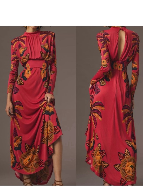 FARM Rio Dresses & Skirts - 🦜🦜Farm Rio Long Sleeve Mock Neck Maxi Dress SIZE LARGE🦜🦜